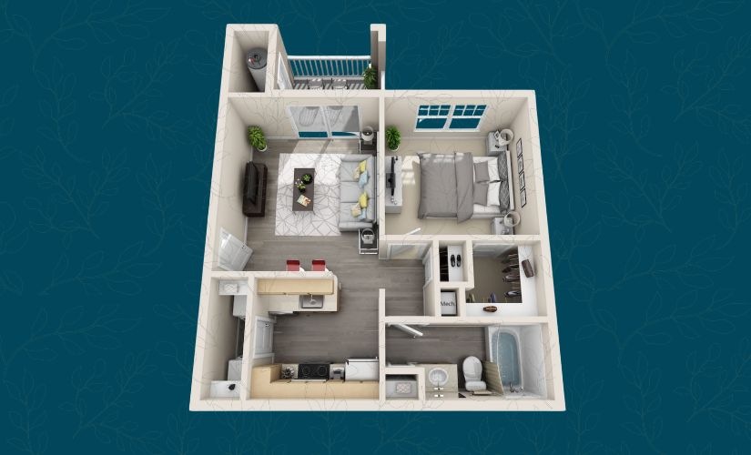 Discover elevated living in the A1B Premier, a 692 sq. ft. one bedroom, one bath apartment home at The Ashborough in Ashburn, VA.