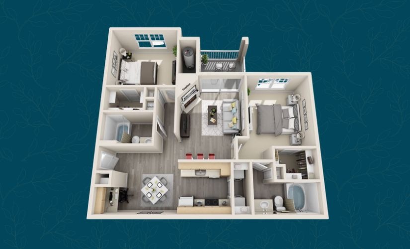 B2A Signature - 2 Bed 2 Bath 1020 sqft
