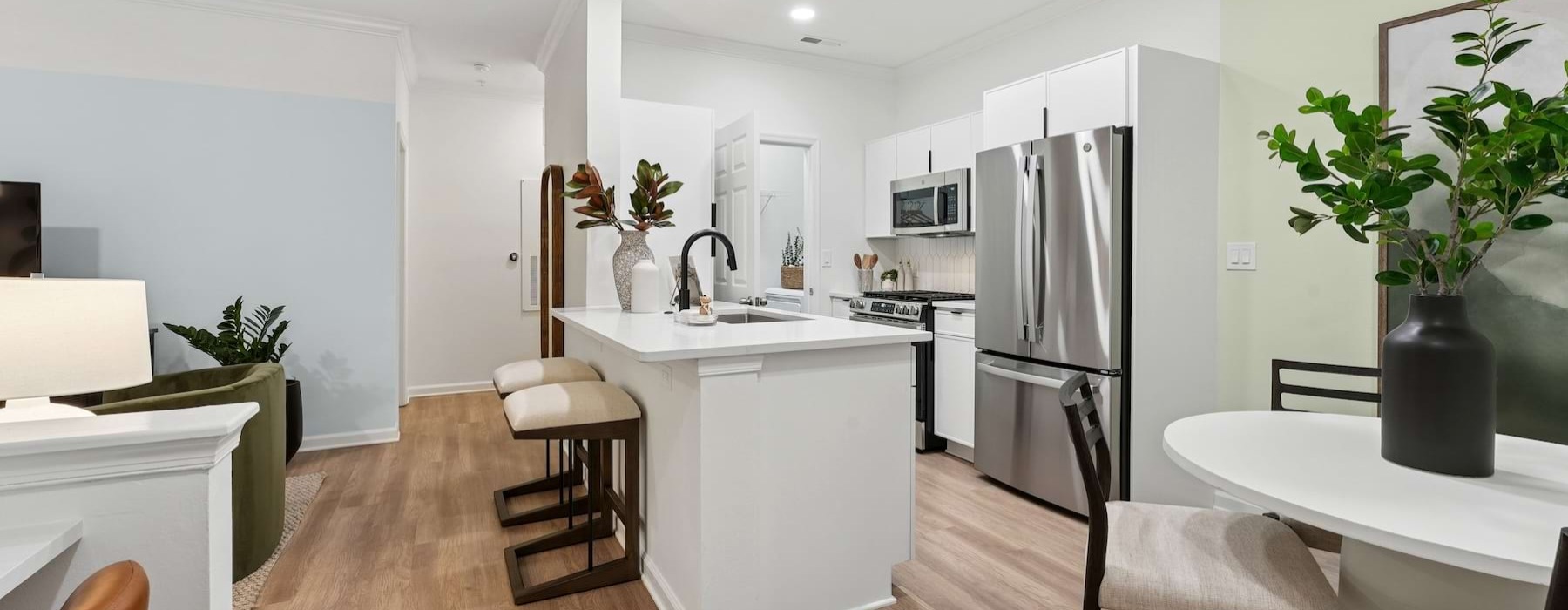 Well-lit kitchen with ample counter space